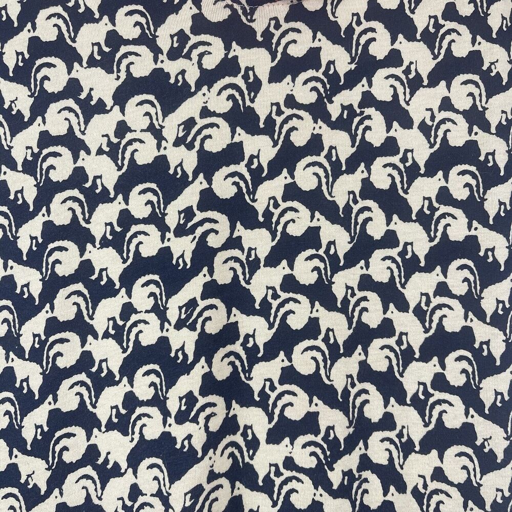 Effie's Heart Navy and Cream Floral Midi Dress with Red Trim - Picture 8 of 15